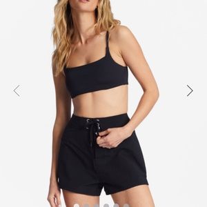 billabong high waisted board shorts size 0. black sol searcher fixed waist.